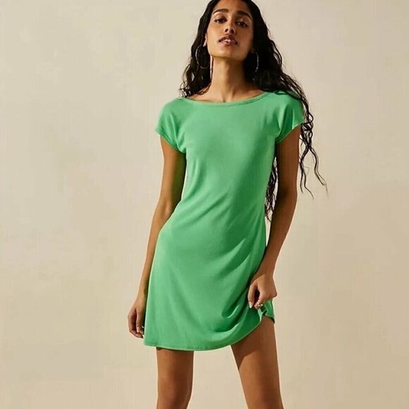 Free People Dresses & Skirts - NEW FREE PEOPLE BEACH ROSALIA SUMMER GREEN MINI LOW BACK DRESS SZ M